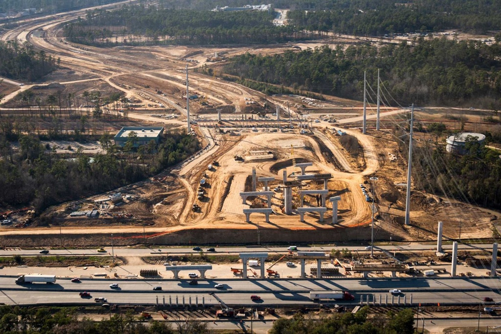 Ariel view of Grand Parkway Project